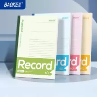 宝克(BAOKE)805A 白卡纸封面笔记本子无线胶装软抄本办公记事本软面抄学生日记作业本[A5/80张]混色 1本装