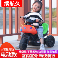 儿童电动车四轮安全带音乐阿斯卡利三轮可坐人电瓶充电遥控男女小宝宝童车