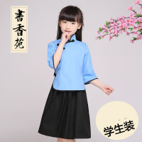 儿童民国学生装中国风咭木咭木(JIMU JIMU)六一朗诵合唱演出服装女童民国风五四青年装
