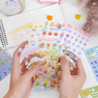 心动讯号3D平面手账贴纸智扣ins风咕卡追星装饰小图案手帐素材