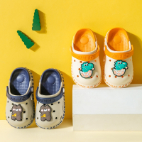 2022年夏季新款儿童洞洞鞋智扣卡通一鞋两穿拖鞋软底中小童防滑凉拖鞋