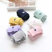 春季新款女童打底裤女宝宝兔耳朵刺绣裤子中小童休闲儿童打底长裤