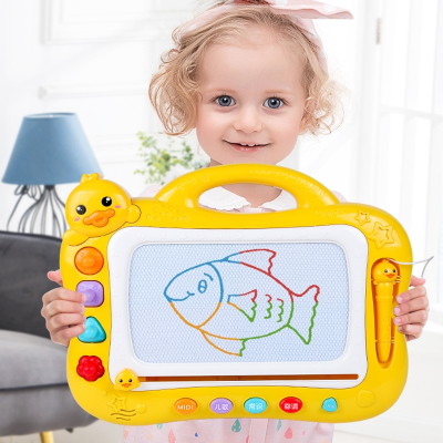儿童画画板智扣磁性磁力彩色写字板笔小孩大号2岁1宝宝绘画幼儿涂鸦板