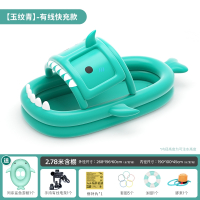 智扣家用室外充气折叠泳池儿童小孩成人室内阳台私人移动海洋球桶水池_278cm玉纹青有线快充