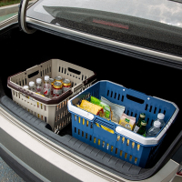 智扣家用野营收纳筐客厅收纳箱玩具后备箱野餐置物超市购物篮