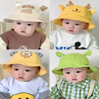 智扣宝宝帽子春秋薄款夏季儿童遮阳帽男童婴儿盆帽女童可爱超萌渔夫帽