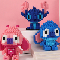 阿斯卡利星黛露积木小颗粒微拼装男孩拼图儿童玩具女孩子系列史迪仔益智