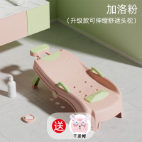 智扣儿童洗头发躺椅宝宝洗头床洗发小孩躺着洗头 可折叠凳洗头椅子_升级款-可伸缩舒适头枕加洛粉干发帽大号0-16岁