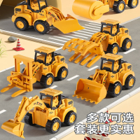 咭木咭木儿童按压小汽车玩具挖掘机挖土机压路机回力工程车套装男孩2-3岁5_♥热卖款♥2只装挖掘机推土车