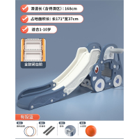 智扣滑梯儿童室内家用宝宝滑滑梯2至10岁小型小孩折叠小滑梯家庭玩具_新升级加长全密封卡丁车框皇家蓝