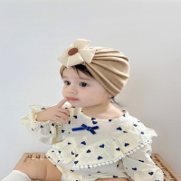 智扣婴儿帽子春秋款女宝宝护卤门女童儿胎帽无骨儿童印度帽秋冬季