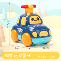 儿童按压小汽车玩具男孩压路挖土挖掘机工程车套装惯性回力3-6岁5_按压小汽车♥正义警长权威3C认证