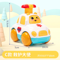 儿童按压小汽车玩具男孩压路挖土挖掘机工程车套装惯性回力3-6岁5_按压小汽车♥救护大使权威3C认证