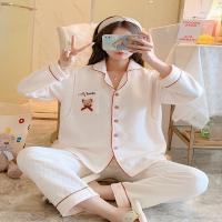 智扣孕妇睡衣女春秋哺乳产妇棉月子服产后12月份11喂奶秋冬季空气棉