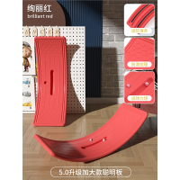 智扣跷跷板儿童室内聪明板平衡板感统训练器材家用专注力弯曲板玩具_5.0升级加大款聪明板-绚丽红送教程-200斤内可用