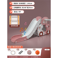智扣宝宝滑滑梯2至10岁多功能折叠滑梯室内家用儿童小型小孩家庭玩具3_全密封卡丁车框音乐樱花粉
