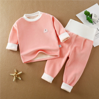 智扣宝宝加绒套装儿童无骨高腰保暖内衣婴儿秋衣秋裤春秋男女睡衣秋冬