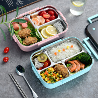 [开学必备]304材质餐盘儿童成人快餐盒便捷饭盒密封餐盘分格 带盖带餐具