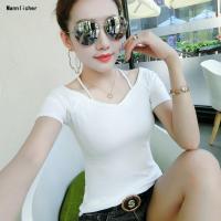 纯棉打底衫夏季衣服时尚女装短袖2019T恤丅血土桖体韩范吊带汗衫预售定制款韩版潮牌