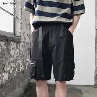 新款裤子女2019新款夏欧美街头多口袋嘻哈短裤学生休闲毛边五分裤预售定制款韩版潮牌