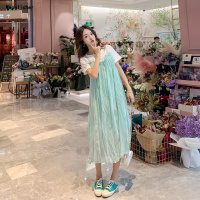 夏装新款韩版宽松显瘦短袖T恤+中长款时尚吊带裙子两件套连衣裙女预售定制款韩版潮牌