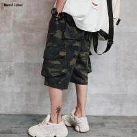 工装短裤男潮夏季新款迷彩裤子韩版潮流宽松直筒红ins五分裤韩预售定制款韩版潮牌