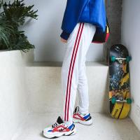 嘻哈街舞hiphop三条扛运动裤男宽松韩版潮流休闲夏季九分校服裤子预售定制款韩版潮牌