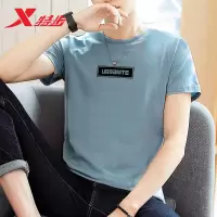 特步短袖T恤男夏季圆领半袖2022新款男士休闲服男装运动上衣运动T恤
