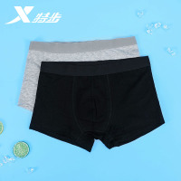 [两件装]特步运动内裤男四角裤新款透气舒适简约品牌男士平角裤