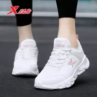 特步女鞋运动鞋2022秋季皮面防水跑鞋黑色轻便透气休闲鞋子跑步鞋
