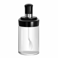 调料盒玻璃家用密封调味瓶罐子盐罐厨房味精瓶罐油壶套装-勺子款3 [套餐]勺子款2只+500ml不锈钢嘴油壶