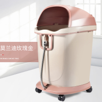 纳丽雅(Naliya)泡脚桶高深桶全自动加热恒温足浴盆洗脚盆电动按摩吴 [莫兰迪玫瑰金][高深桶+电动按摩+防漏电开关]