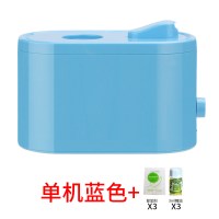 矿泉水瓶加湿器迷你家用纳丽雅(Naliya) 卧室办公室桌面小型便携旅行空气空调 单机蓝色+3精油3除垢剂