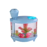 迷你USB鱼缸加湿器纳丽雅(Naliya)家用空调房卧室 鱼缸灯加湿大容量孕妇婴儿 蓝色