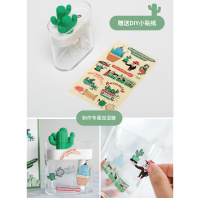 仙人掌加湿器透明小型大雾量纳丽雅(Naliya)迷你家用卧室办公室桌面 仙人掌加湿器-带贴纸款