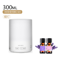 加湿器家用 大容量卧室纳丽雅(Naliya)办公室空调空气净化小型家用香薰机 暖灯柱形300ml+2瓶精油