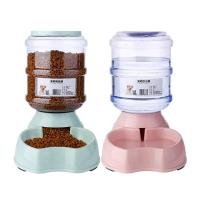 狗狗大型犬饮食给水纳丽雅宠物自动喂食器饮水器拉布拉多大容量猫咪大型 3.8L喂食器大理石色