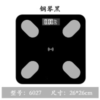 可连接手机APP蓝牙智能电子人体健康秤纳丽雅 体重测量 称重电子 黑色6027(电池版)