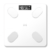 充电APP蓝牙智能电子人体健康秤纳丽雅 体重测量 6027(26*26)靓白电池款