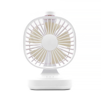usb小风扇 办公室桌上电风扇小型学生納丽雅桌面风扇迷你便 [经典白]今年款★ 体验★强大风力★超大容量4000毫安