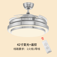 风扇灯 吊扇灯带灯现代简约纳丽雅(Naliya)时尚客厅卧室餐厅LED风扇吊灯 双层铝42寸变光+遥控