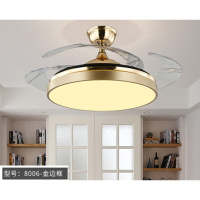 音乐风扇灯餐厅客厅卧室纳丽雅(Naliya)带蓝牙音响电风扇吊灯一体超薄智能 金色42寸变光遥控(无音响)