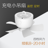 充电式小吊扇USB床上挂蚊帐露营纳丽雅(Naliya)风扇 学生宿舍超 迷你型可调 充电吊扇-加强版(8000mAh)