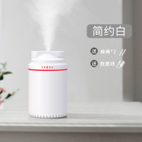 香薰机加湿器香薰灯精油灯卧室纳丽雅(Naliya)家用香熏炉熏香机电熏香炉灯 扁口加湿器-白色