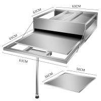 早餐店铺商用不锈钢石磨肠粉机纳丽雅(Naliya)蒸炉肠粉撑抽屉式一格二抽加厚蒸箱 白色