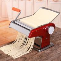 多功能手动不锈钢压面机纳丽雅(Naliya)家用面条机擀面机饺子机商用小型压面条机 两刀厚款(本色)*架*礼包