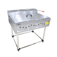 便携式炸油条机油炸锅商用纳丽雅(Naliya)全自动电炸炉燃气电炸锅油炸锅摆摊煤气 乳白色35L电款翻盖