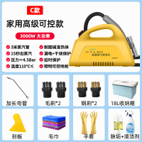 高压高温蒸汽清洁机家用 空调纳丽雅(Naliya)清洗厨房油烟机油污清洗 C款3000W-家用可控版-黄色-带照明喷枪