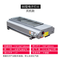 无烟烧烤炉纳丽雅(Naliya)商用液化气燃煤气烤生蚝面筋羊肉串加厚烧烤机摆摊 80型电子点火+风机烤口59*18cm