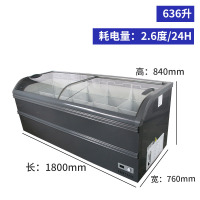 冰柜冷冻柜卧式圆弧纳丽雅(Naliya)速冻冷柜商用家用雪糕柜展示柜海鲜柜饮料柜 636升大曲面展示组合柜